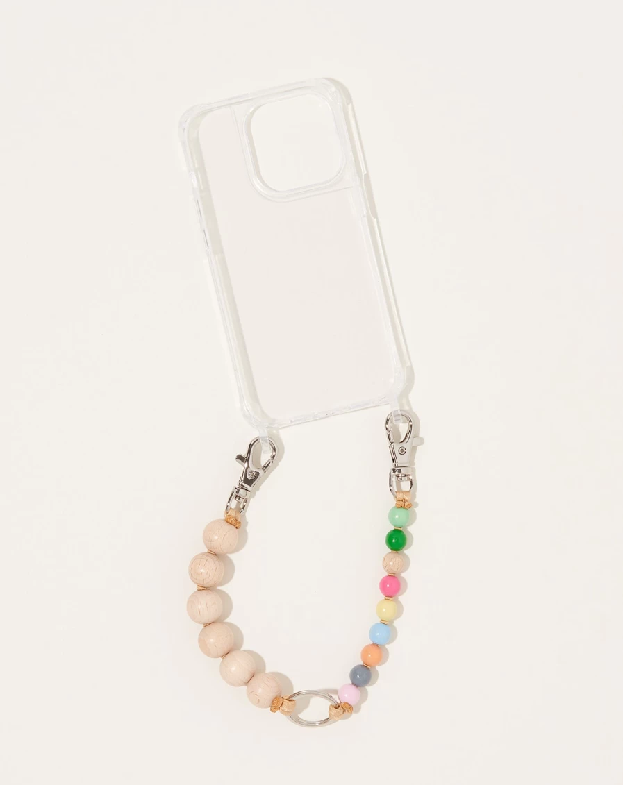 "Ina Seifart Handykette Short iPhone Holder – Natural & Pastel Mix Phone Lanyard"