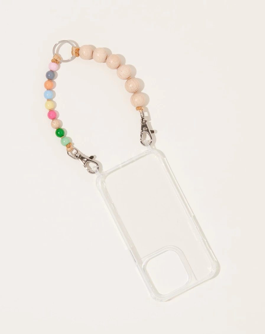 "Ina Seifart Handykette Short iPhone Holder – Natural & Pastel Mix Phone Lanyard"