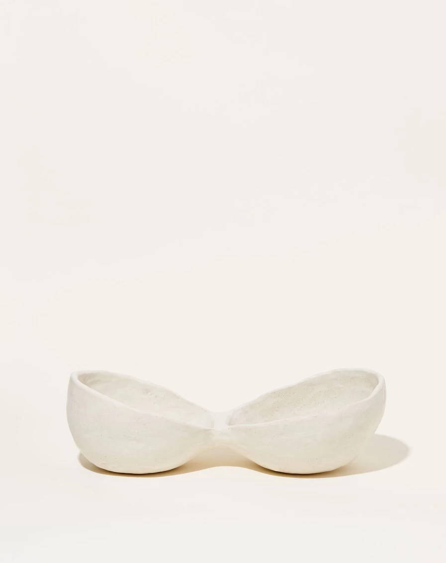 Nur Ceramics Matte White Double Bowl - Modern Dual Sink Design for Bathroom & Kitchen
