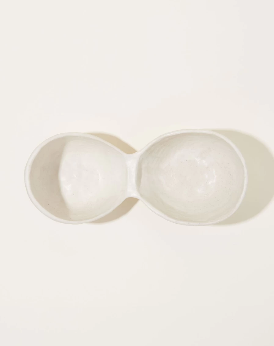 Nur Ceramics Matte White Double Bowl - Modern Dual Sink Design for Bathroom & Kitchen