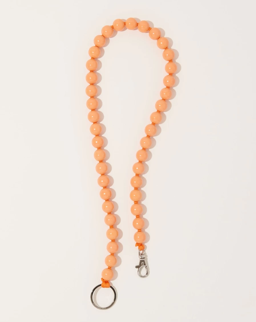 Ina Seifart Big Perlen Long Key Holder - Peach & Orange Elegant Keychain