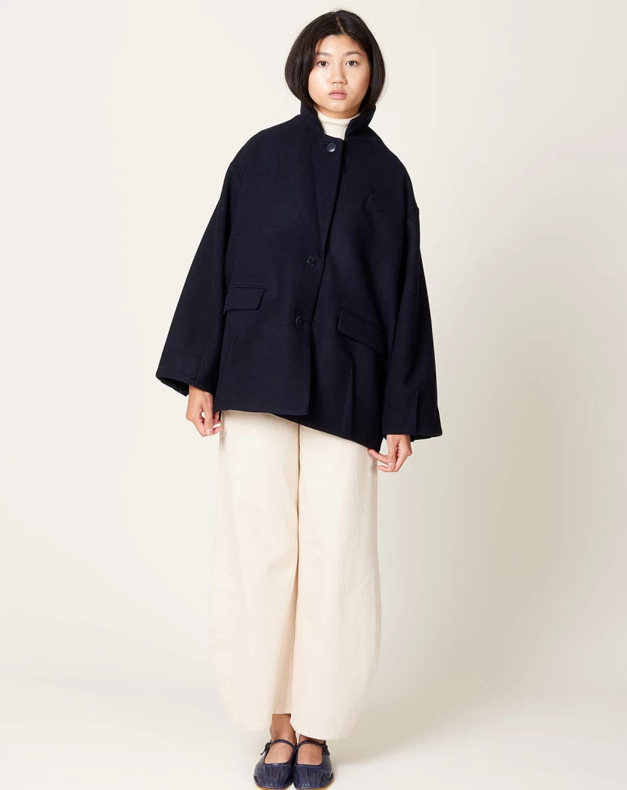 Cordera Navy Wool Coat for Men & Women - Premium Winter Overcoat