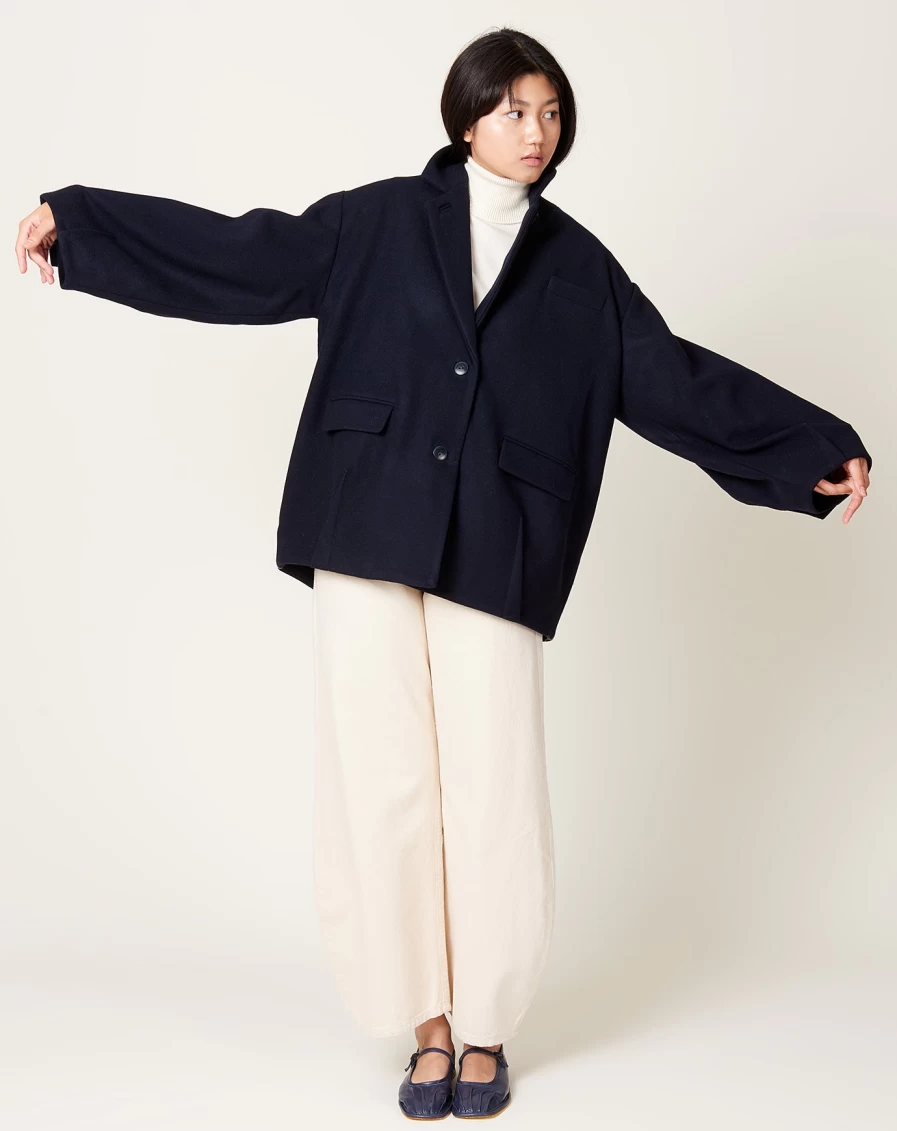 Cordera Navy Wool Coat for Men & Women - Premium Winter Overcoat