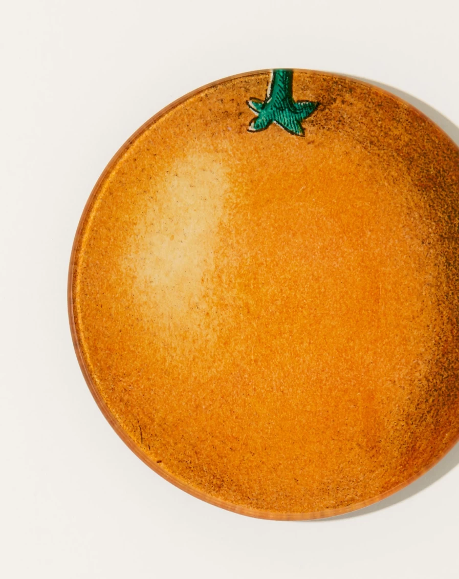 John Derian Orange 5 1/4" Round Decorative Plate