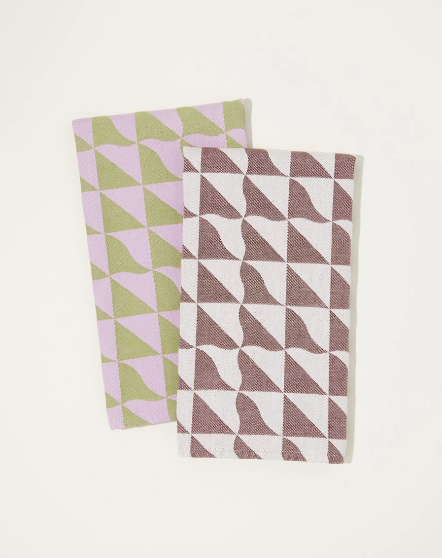 Dusen Dusen Sail Design Cotton Dish Towels Set - Absorbent Kitchen Towels for Drying Dishes and Cleaning