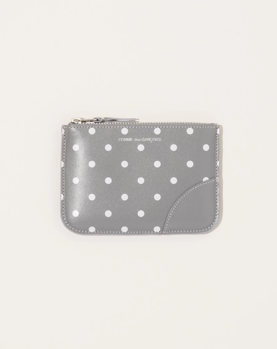 Comme des Garçons Grey Polka Dot Printed Pouch Fashion Accessory