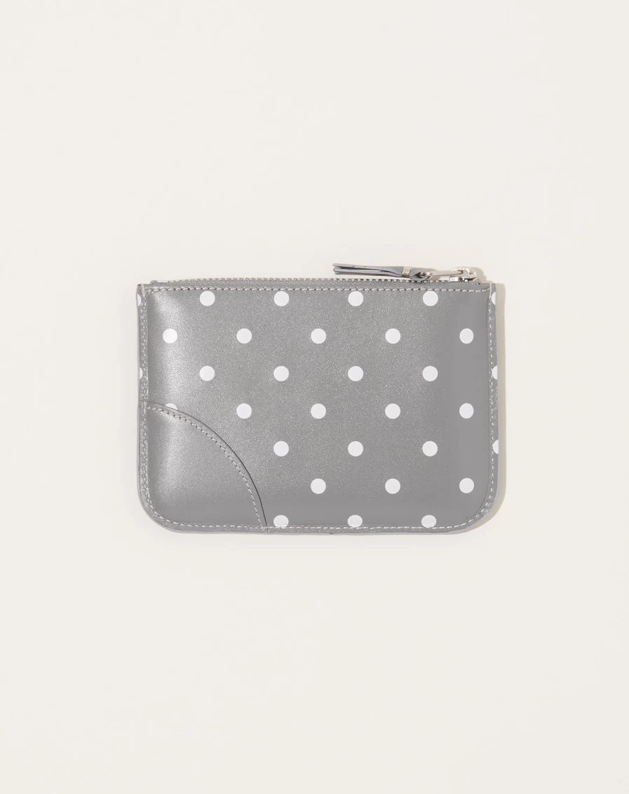 Comme des Garçons Grey Polka Dot Printed Pouch Fashion Accessory