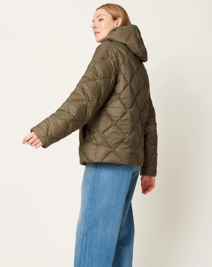 Taion Olive Hooded Down Jacket - Warm Winter Coat for Men & Women