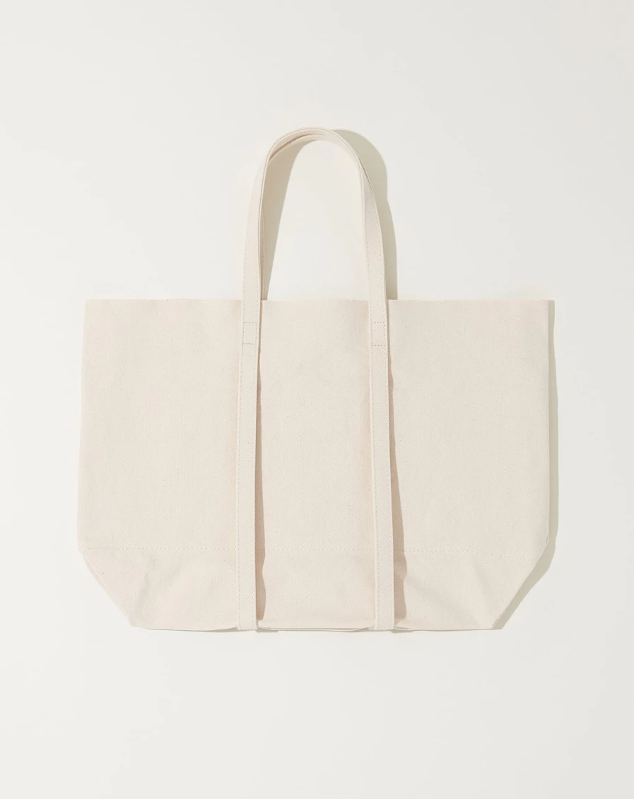 Amiacalva White Washed Canvas 6-Pocket Tote Bag for Women & Men