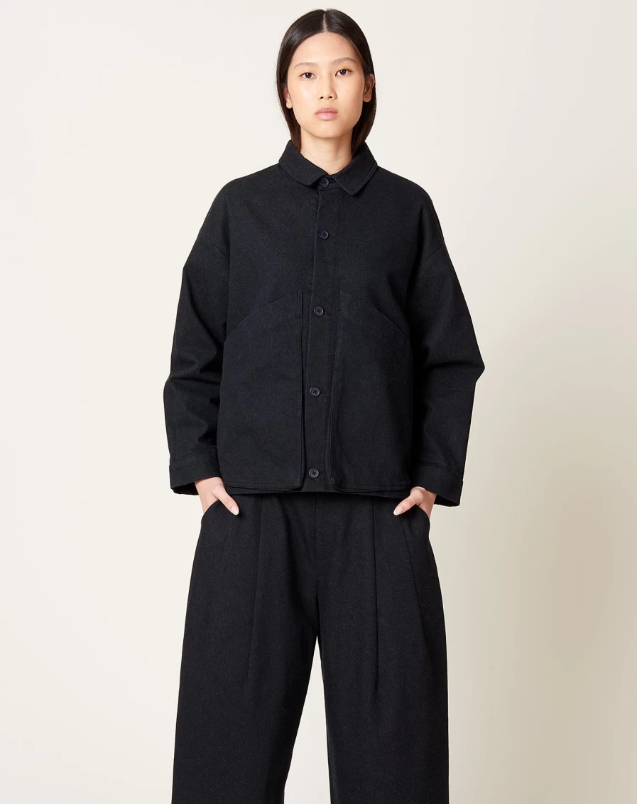7115 by Szeki Navy & Black Panel Pocket Shirt Jacket - Stylish Men's Outerwear