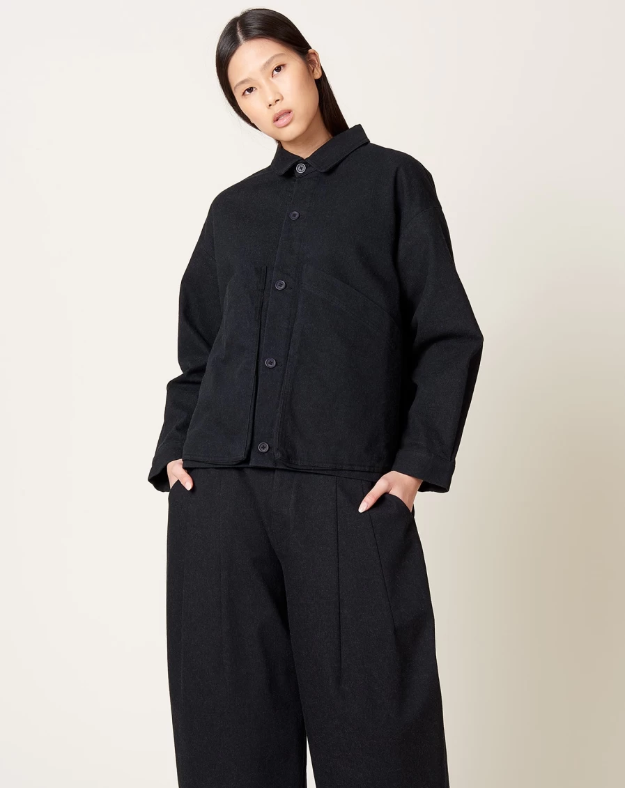 7115 by Szeki Navy & Black Panel Pocket Shirt Jacket - Stylish Men's Outerwear