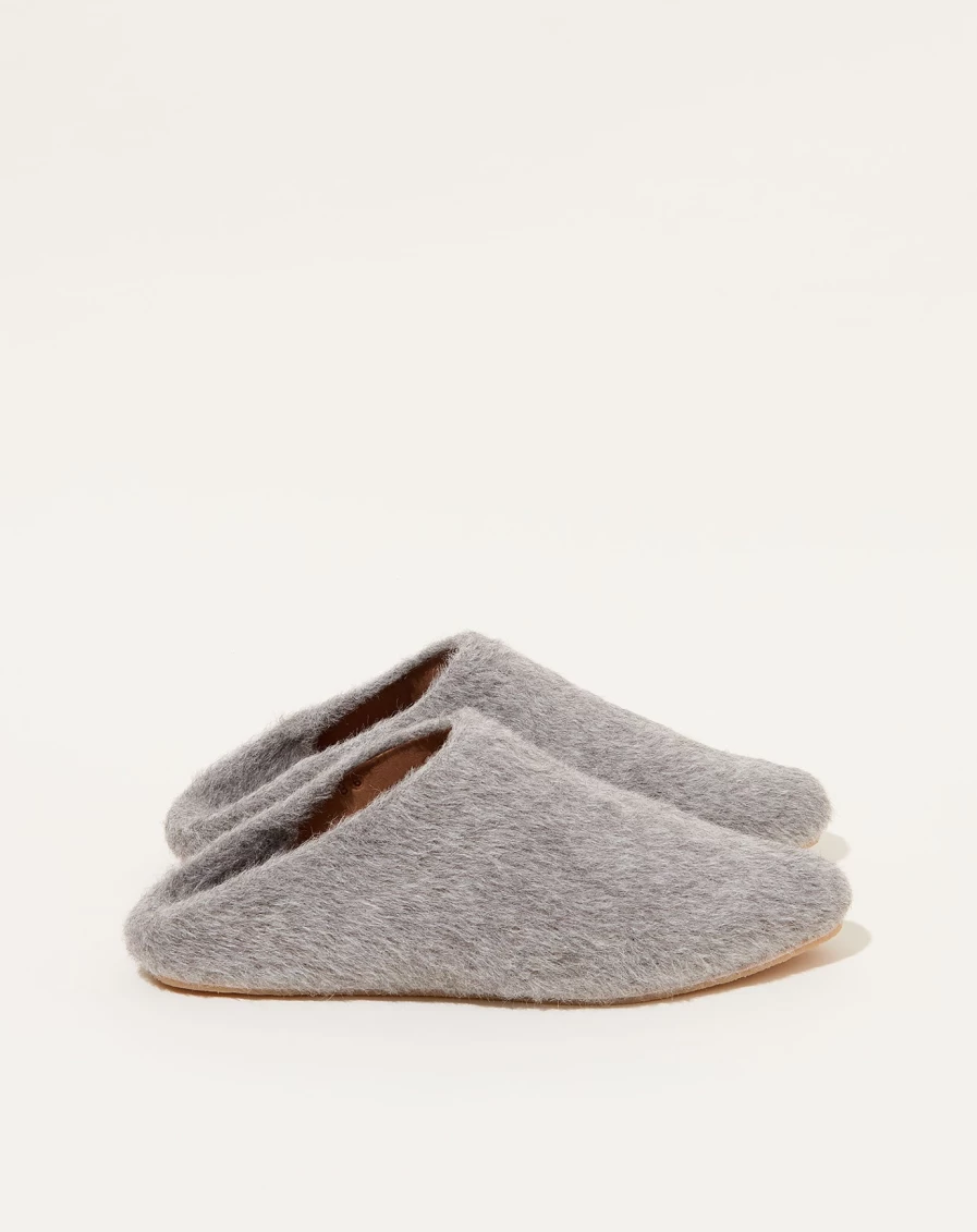 Lauren Manoogian Brushed Wool Fold Mule Slippers