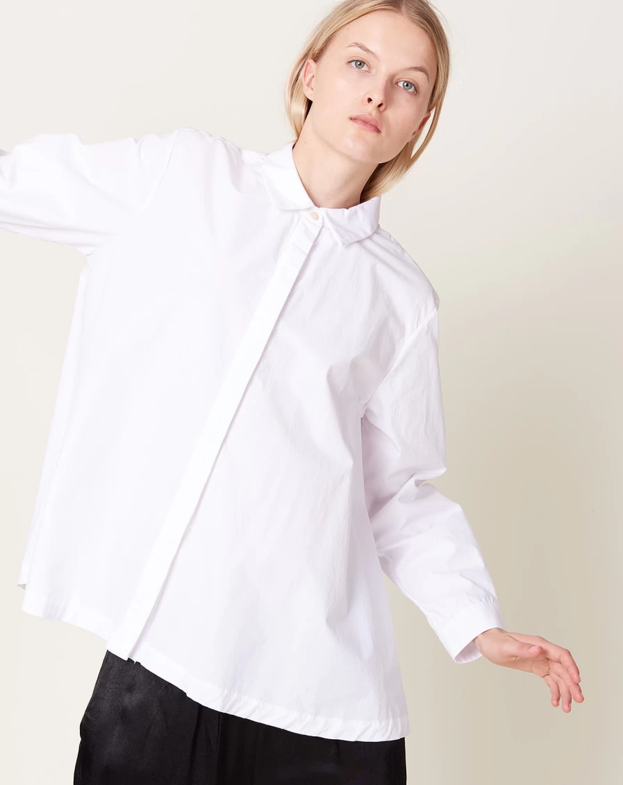 Fabiana Pigna Clara Blouse In Bone - Women's Elegant Bone-Colored Top