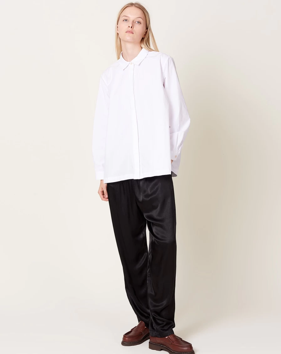 Fabiana Pigna Clara Blouse In Bone - Women's Elegant Bone-Colored Top