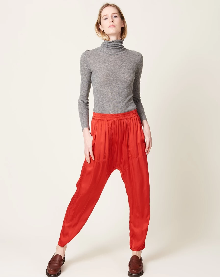 Raquel Allegra Red Sunday Pant - Relaxed Fit Women's Trousers