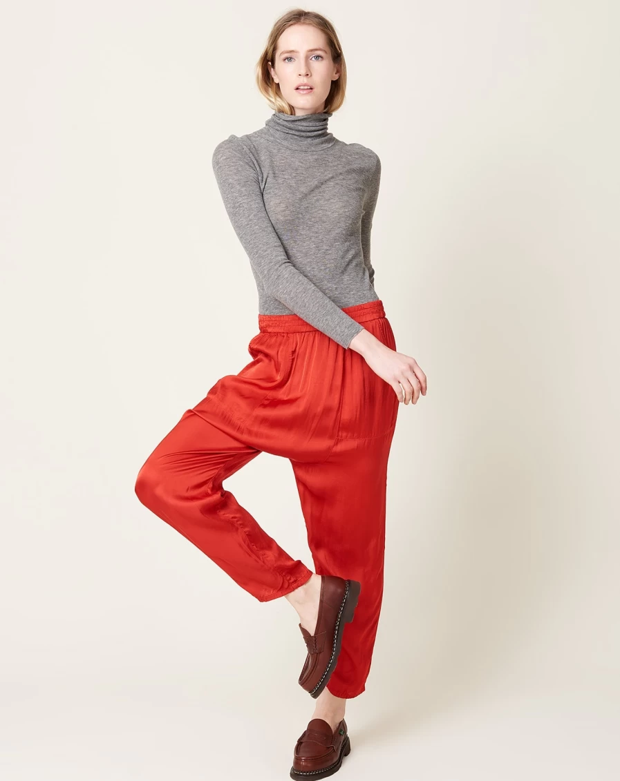 Raquel Allegra Red Sunday Pant - Relaxed Fit Women's Trousers