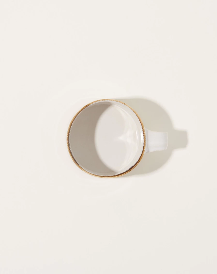 Monohanako Brown Rim Ceramic Coffee Mug - Premium Handcrafted Tea Cup