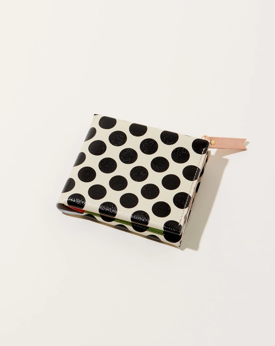 Carmine Black Neon Clear Dot Wallet - Stylish & Transparent Design for Men and Women