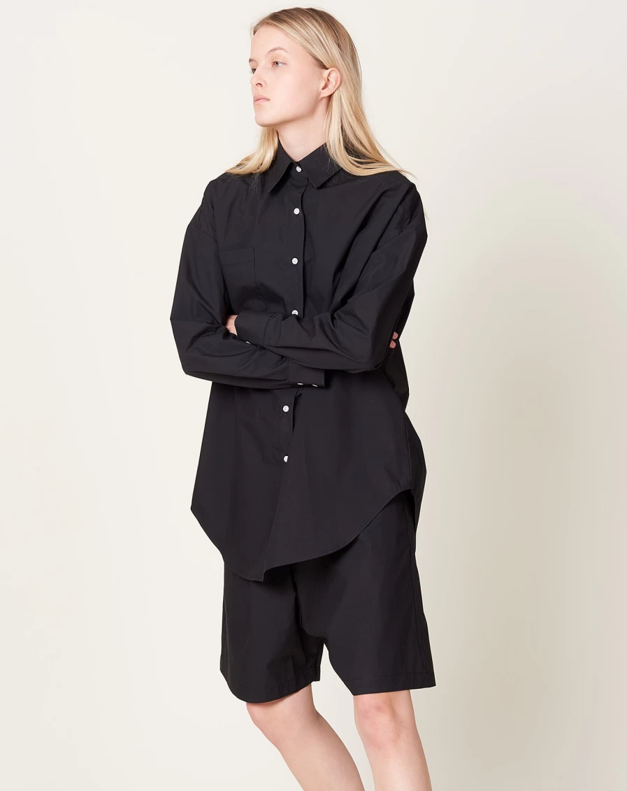 Caron Callahan Francine Black Poplin Shirt for Women