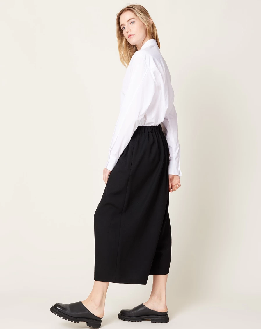 Comme des Garçons Black Gabardine Low Drop Trousers - Slim Fit Men's Pants