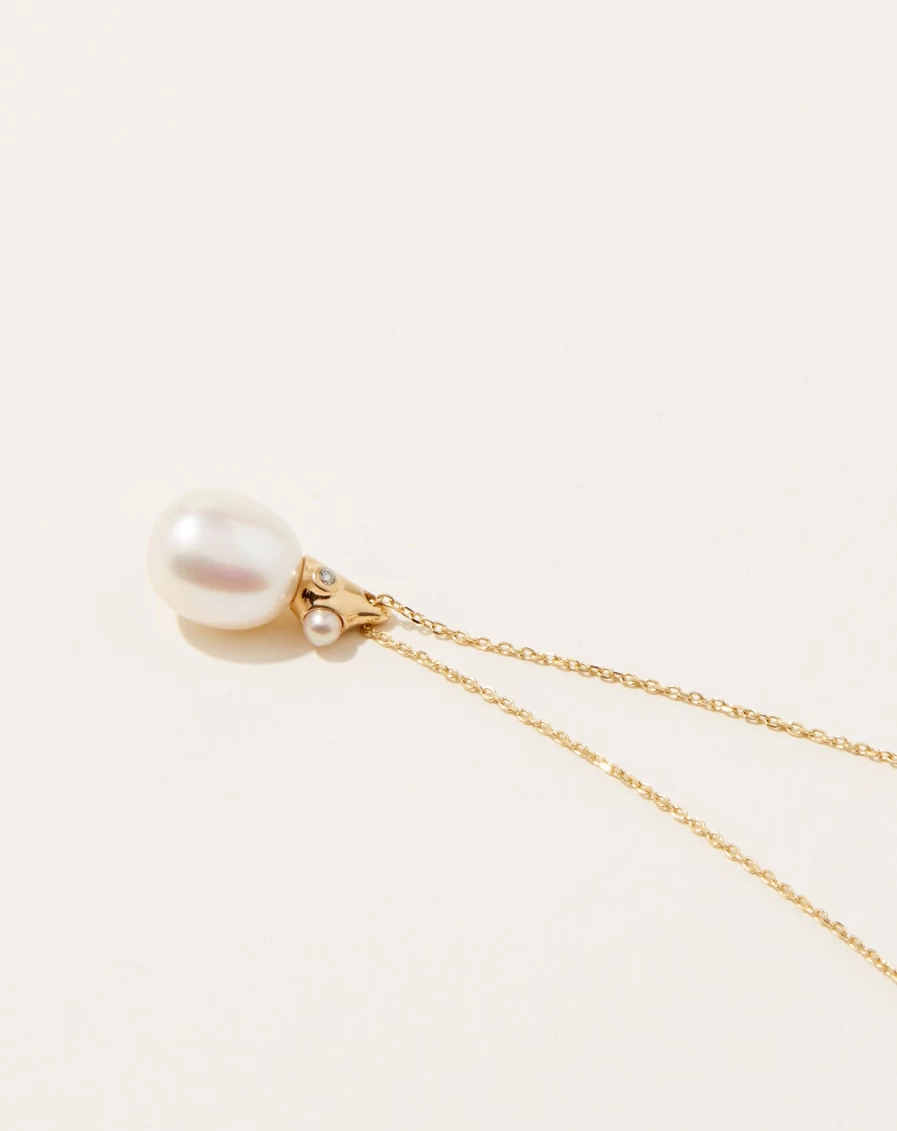 Quarry Marin Necklace - Elegant Handcrafted Jewelry for Women, Sterling Silver Pendant