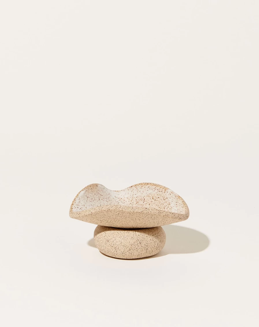 SIN Speckled White Urch Salt Cellar – Ceramic Salt Keeper with Lid