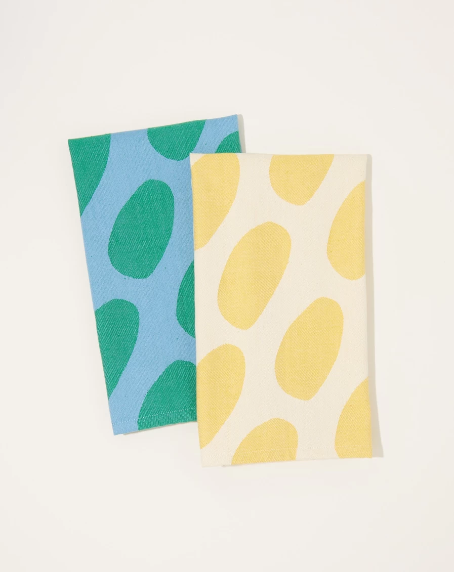 Dusen Dusen Egg Pattern Dish Towels Set - Premium Cotton Kitchen Towels for Drying Dishes and Decor