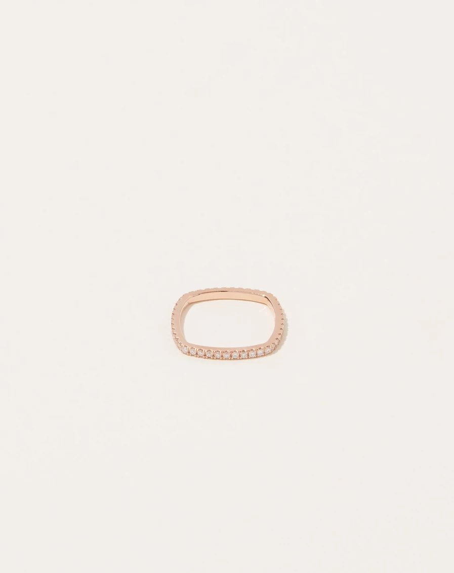 Selin Kent 14K Rose Gold Eternity Diamond Wedding Band – Kare Collection