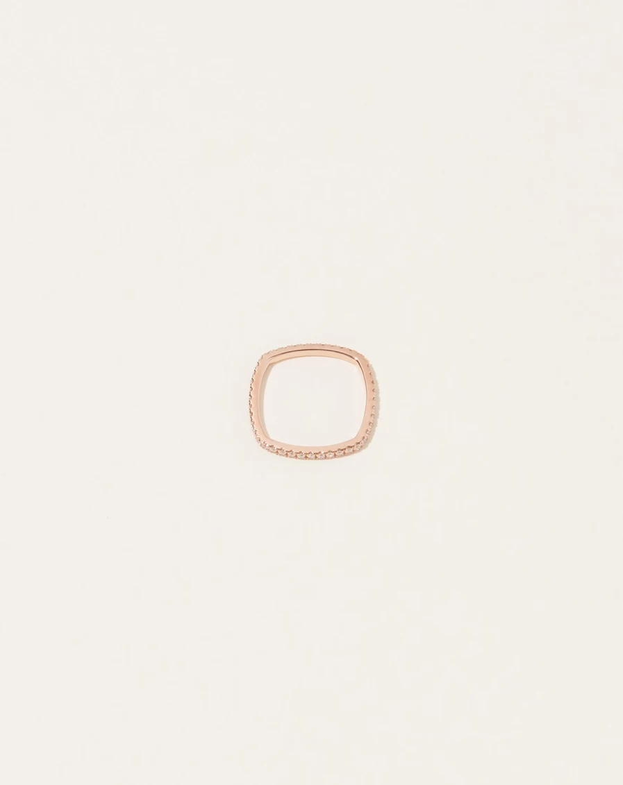 Selin Kent 14K Rose Gold Eternity Diamond Wedding Band – Kare Collection
