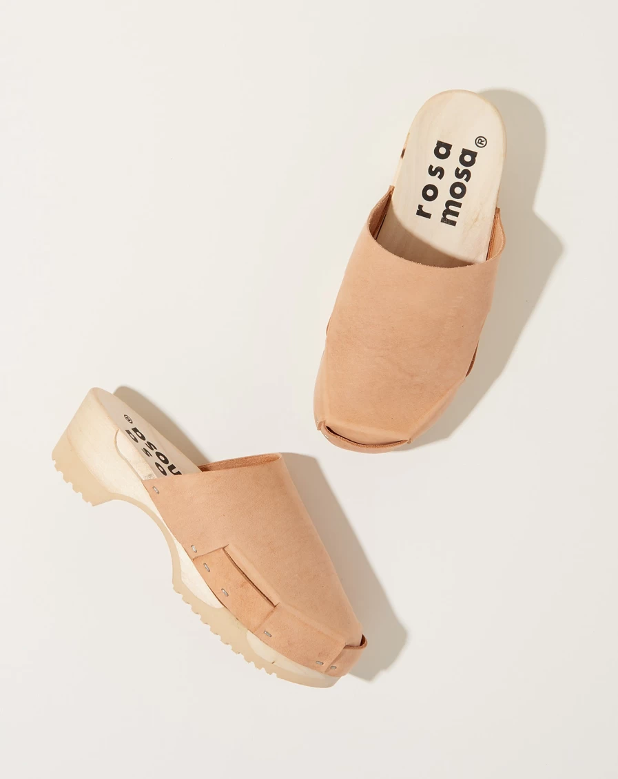 Rosa Mosa Donau Uni Clog in Cammello - Comfortable Women's Slip-On Shoes