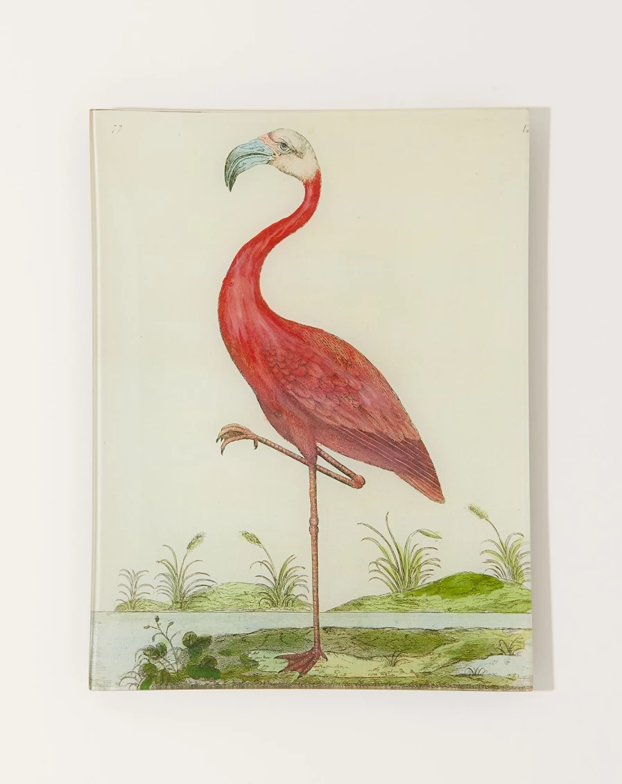 John Derian Decorative Flamingo Tray – Vintage-Inspired 13-Inch Serving Dish