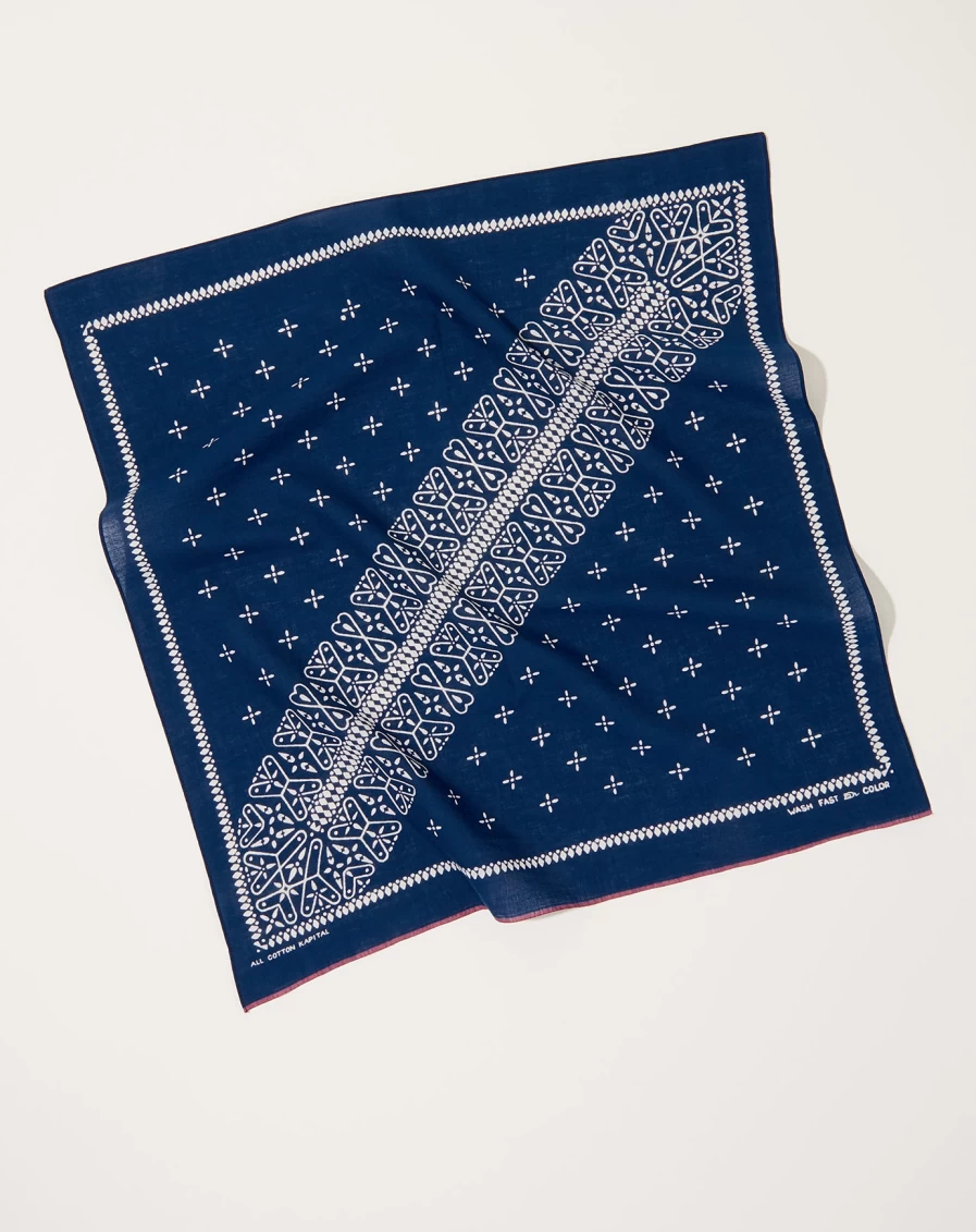 Kapital Navy Dragon Fly Bandana - Japanese Streetwear Fashion Accessory