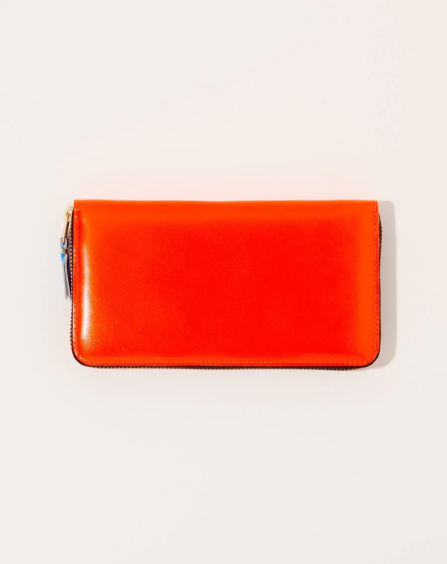 Comme des Garçons Super Fluo Orange Wallet - Vibrant Neon Design