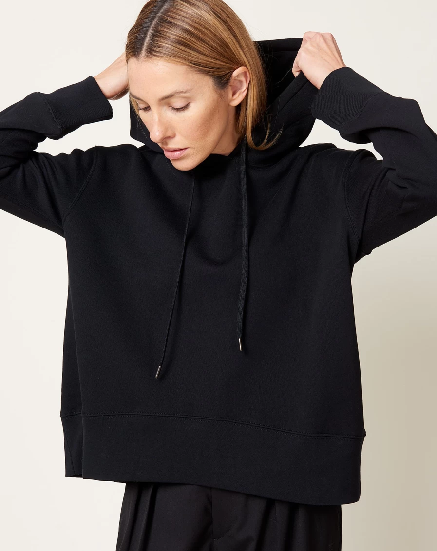 Maria McManus Black Trapeze Hoodie - Stylish Oversized Women's Pullover