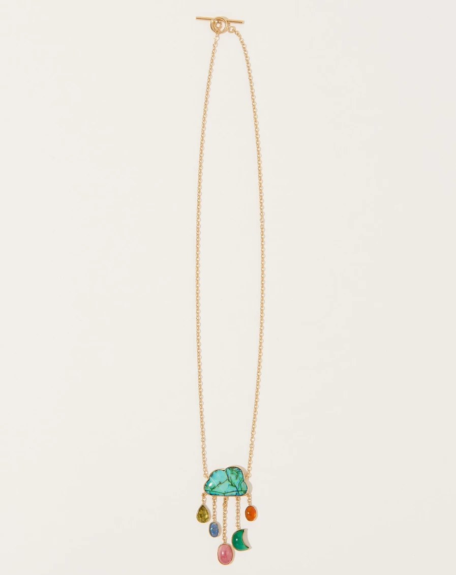 Grainne Morton Opal Cloud Necklace – Handcrafted Sterling Silver Jewelry with Genuine Opal Gemstone