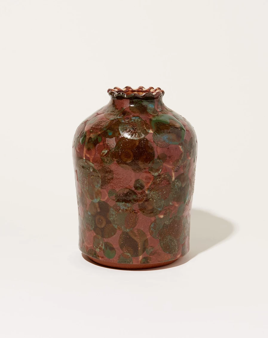 Emberken Botanical Vase - Handcrafted Ceramic Flower Vase for Home Decor, Unique Plant Holder Gift Idea