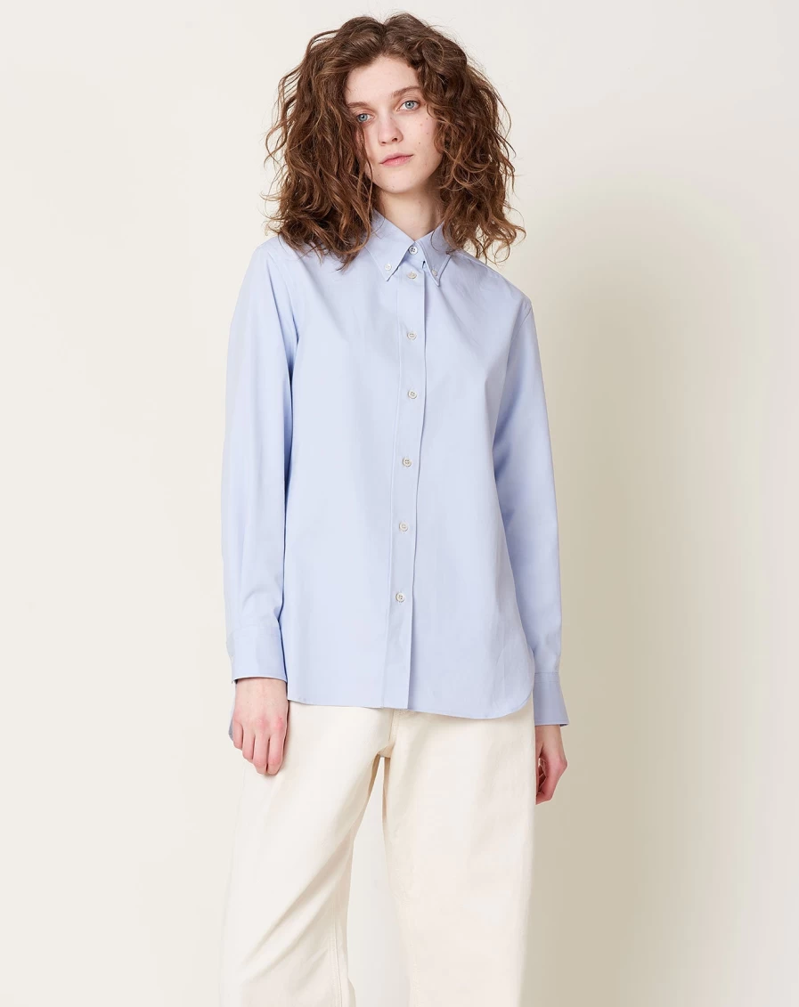 Studio Nicholson Bissett Shirt In Mist - Premium Cotton Oversized Button-Down for Men & Women