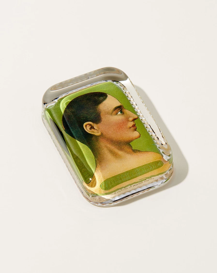 John Derian Dotted Edge Paperweight - A Picture of Perfect Health Decorative Accent