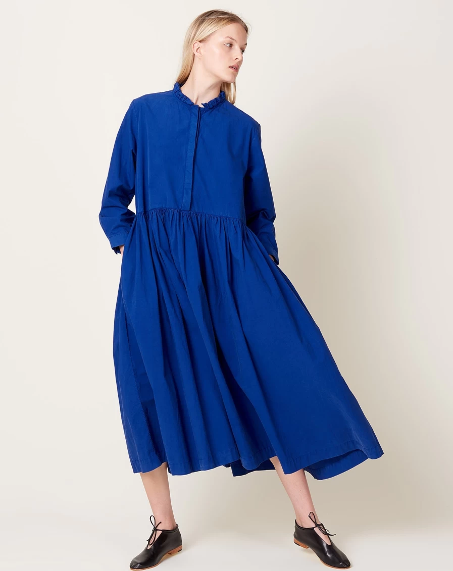 "Fabiana Pigna Belen Indigo Blue Dress – Elegant Women's Dress"