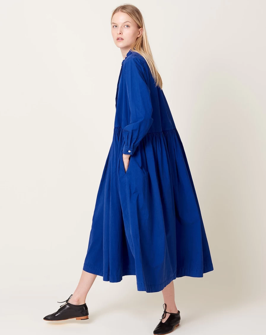 "Fabiana Pigna Belen Indigo Blue Dress – Elegant Women's Dress"