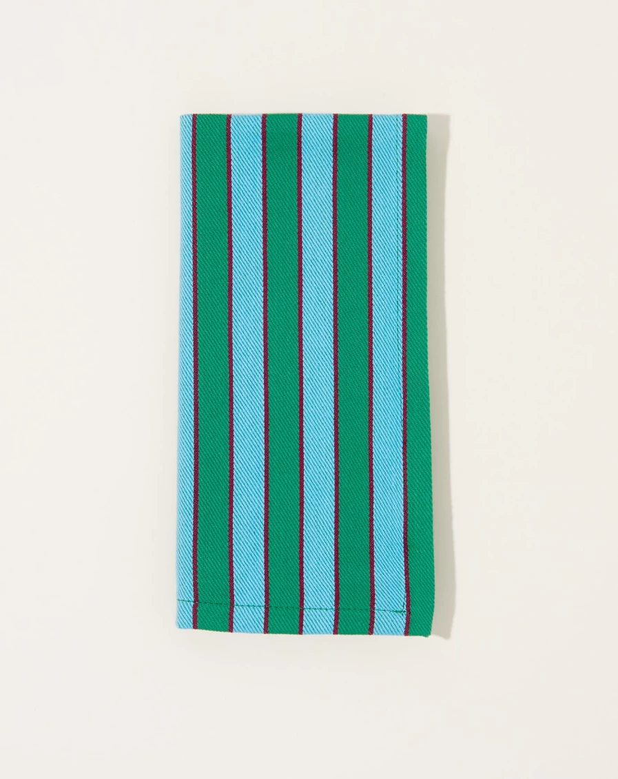 Dusen Dusen Thyme Herb Stripe Cotton Napkin - Stylish Kitchen & Dining Table Linen