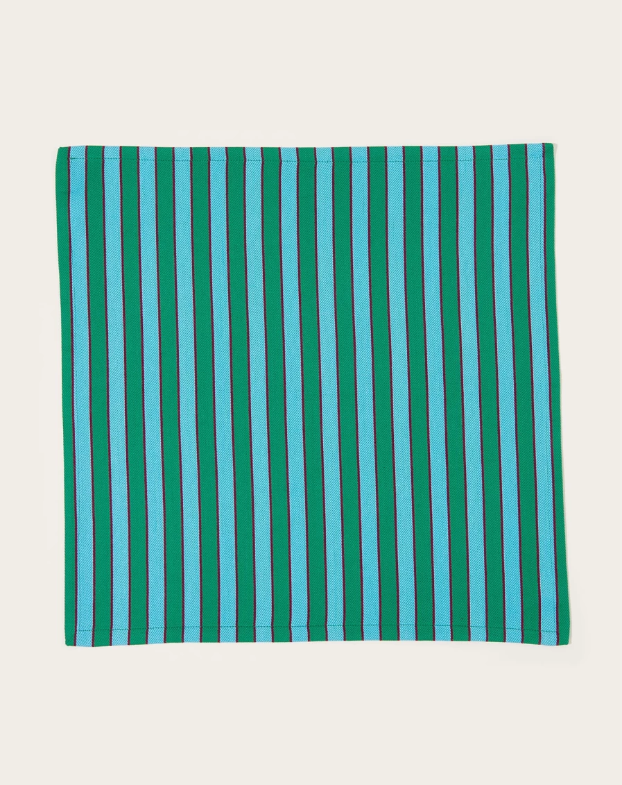 Dusen Dusen Thyme Herb Stripe Cotton Napkin - Stylish Kitchen & Dining Table Linen