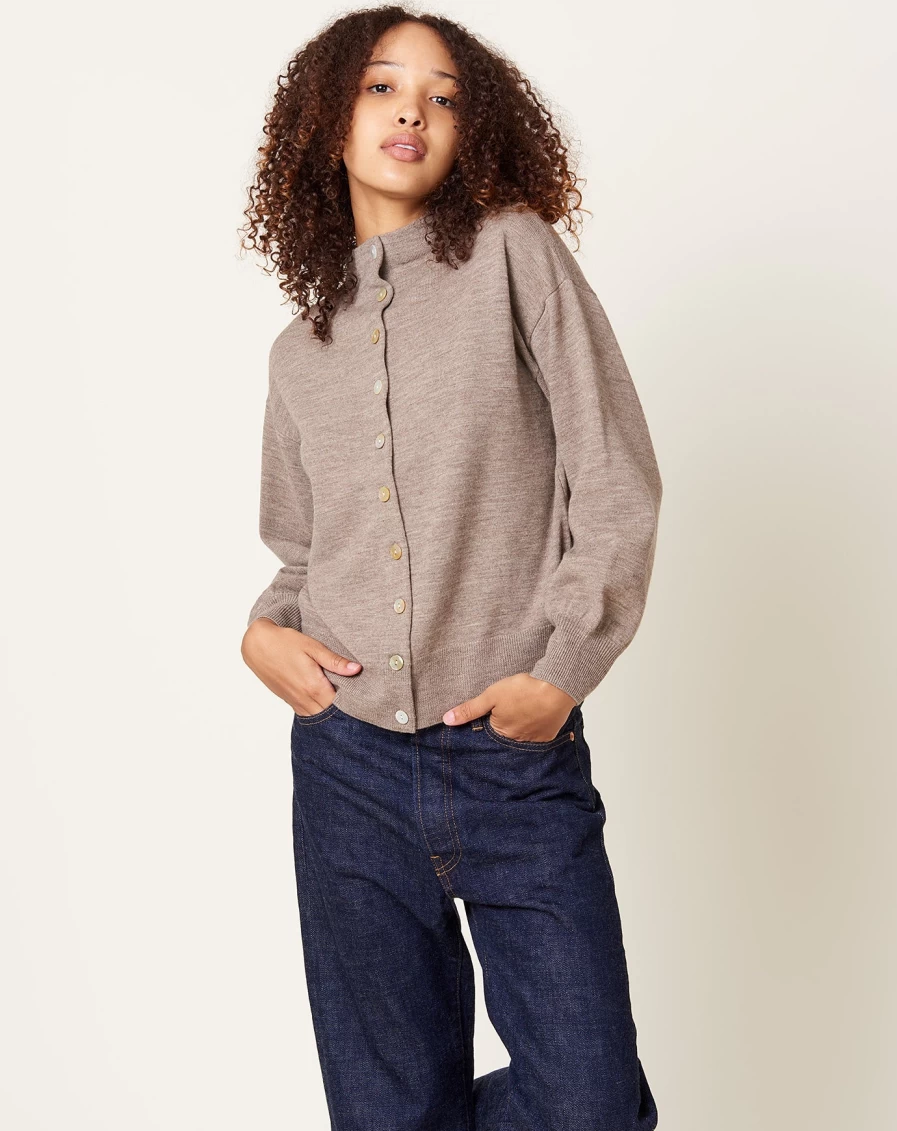 Demylee Sona Cardigan - Undyed Natural Knit Sweater for Women
