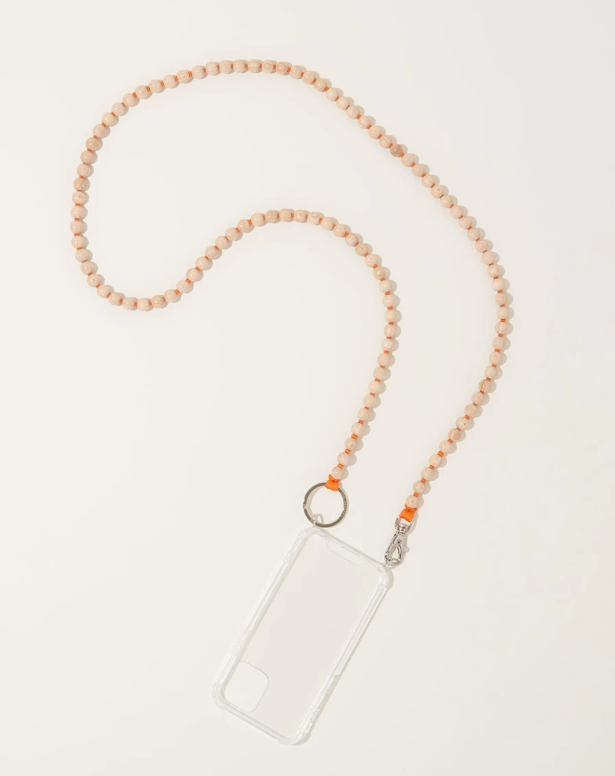 "Ina Seifart Orange Natural iPhone Necklace – Handy Chain for Mobile Phone"