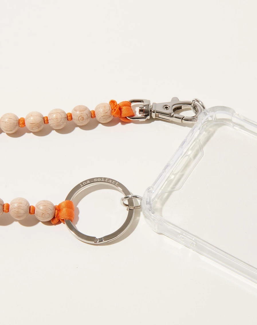 "Ina Seifart Orange Natural iPhone Necklace – Handy Chain for Mobile Phone"