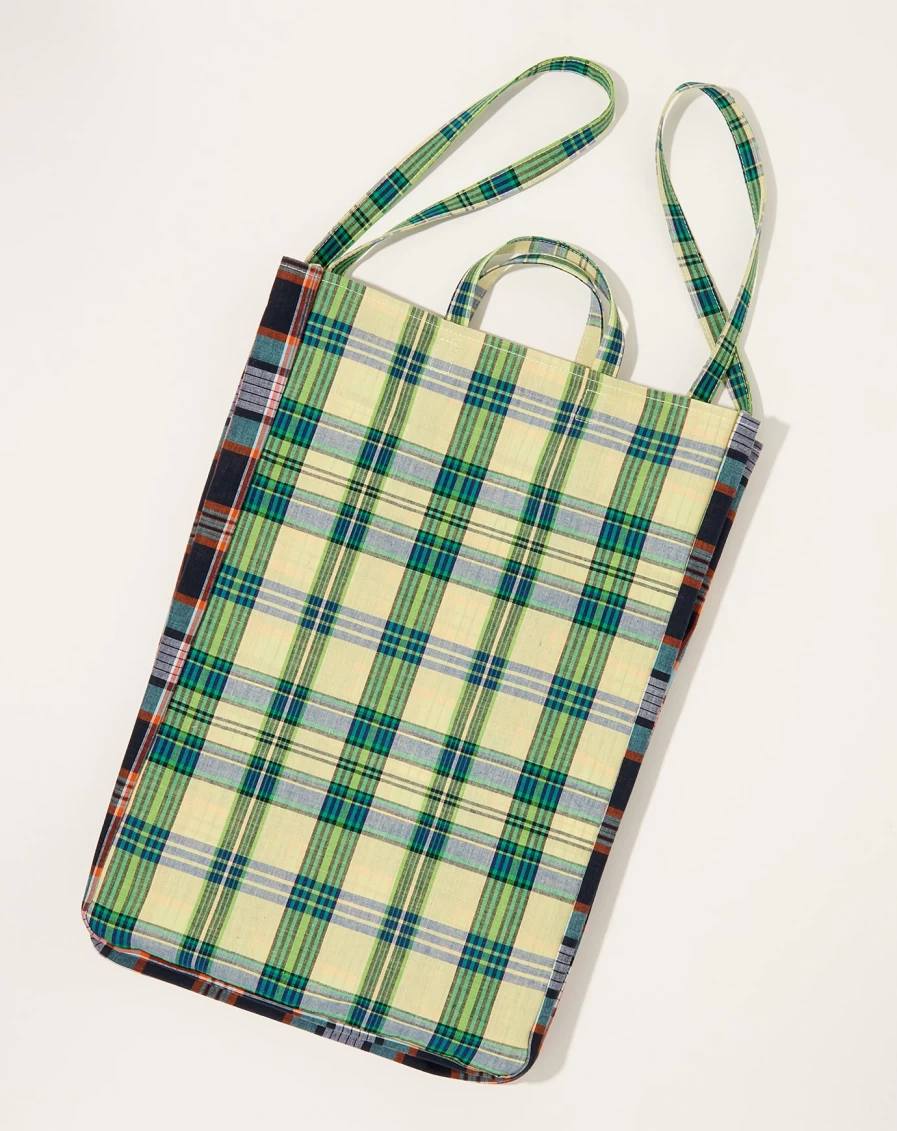 Amiacalva Plaid Green Large Tote Bag - Stylish & Spacious Easy Carry Handbag for Women