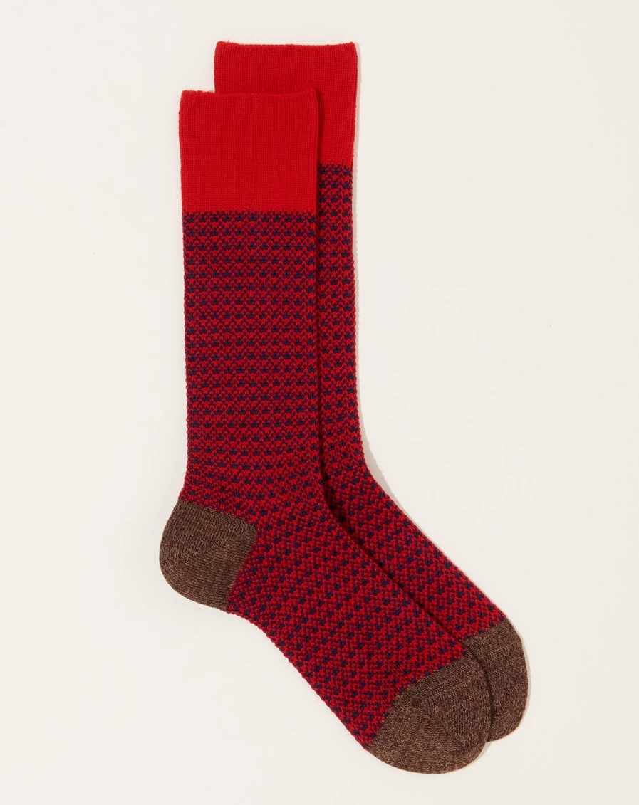 Babaco Red Tweed Jacquard Pattern Luxury Socks for Men & Women