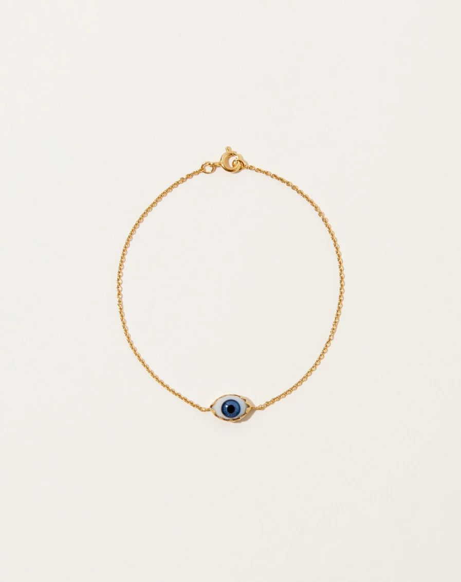 "Grainne Morton Handmade Single Eye Charm Bracelet - Unique Bohemian Jewelry"