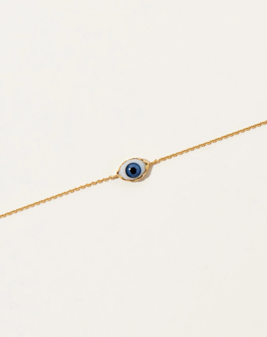 "Grainne Morton Handmade Single Eye Charm Bracelet - Unique Bohemian Jewelry"