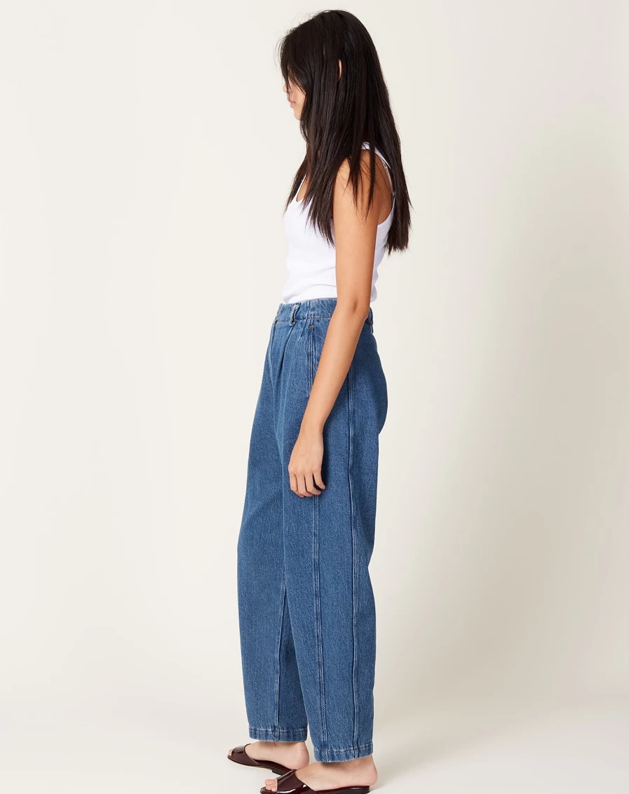 Rachel Comey Percy Pant - Indigo Washed Burbank Denim Women's Trousers